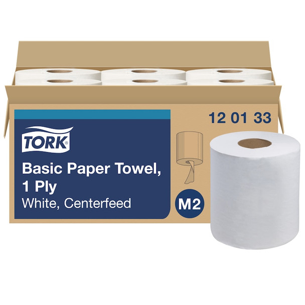 Tork Advanced Centerfeed Hand Towel, 1-Ply - 6 Rolls per Case, 1000 Sheets per Roll, Advanced Quality