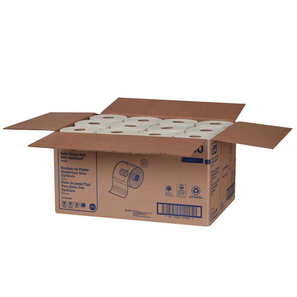 Tork Universal Bath Tissue Roll with OptiCore - 36 Rolls per Case, 865 Sheets per Roll, Universal Quality