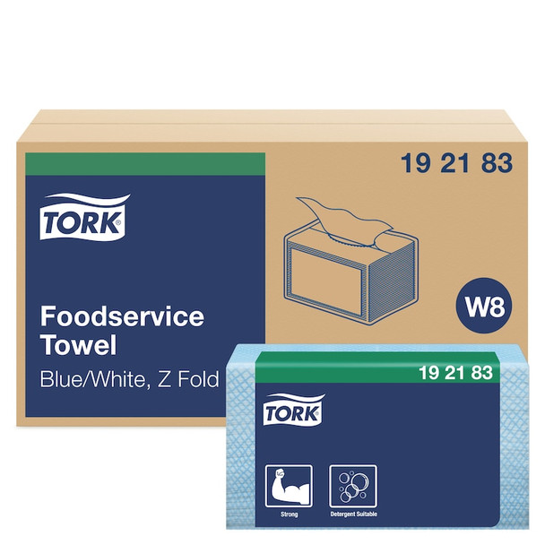 Tork Foodservice Cleaning Towel, Z Fold - 4 Packs per Case, 80 Sheets per Pack, Wipers small pack