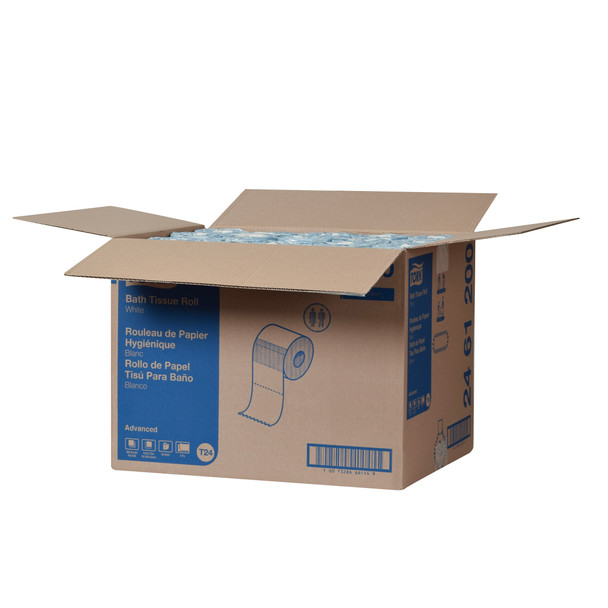 Tork Advanced Bath Tissue Roll, 2-Ply - 80 Rolls per Case, 500 Sheets per Roll, Advanced Quality