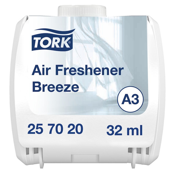 Tork Constant Air Freshener Refill, Breeze A3 - 6 per Case, Premium Quality, White, Genuine Tork