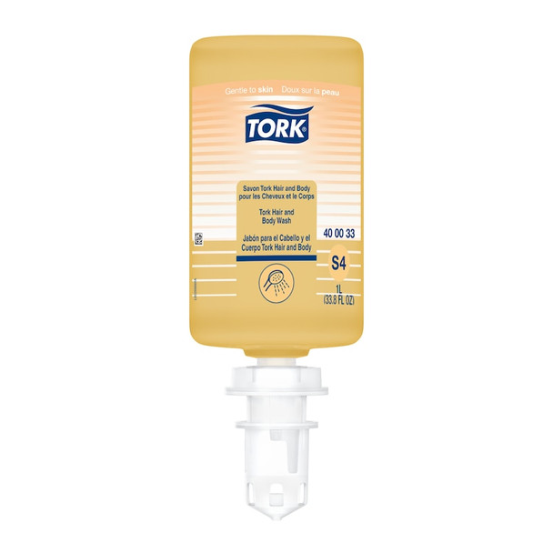 Tork Hair & Body Wash - 6 per Case, Soap and Sanitizer System, Premium Quality, White, Genuine Tork