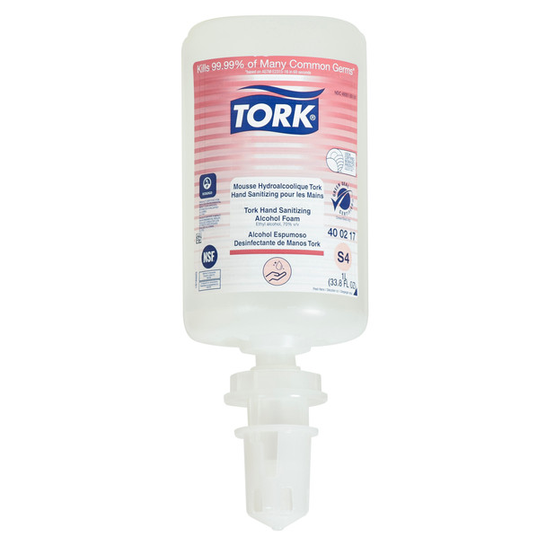 Tork Hand Sanitizing Alcohol Foam - 6 per Case, Soap and Sanitizer System, Premium Quality