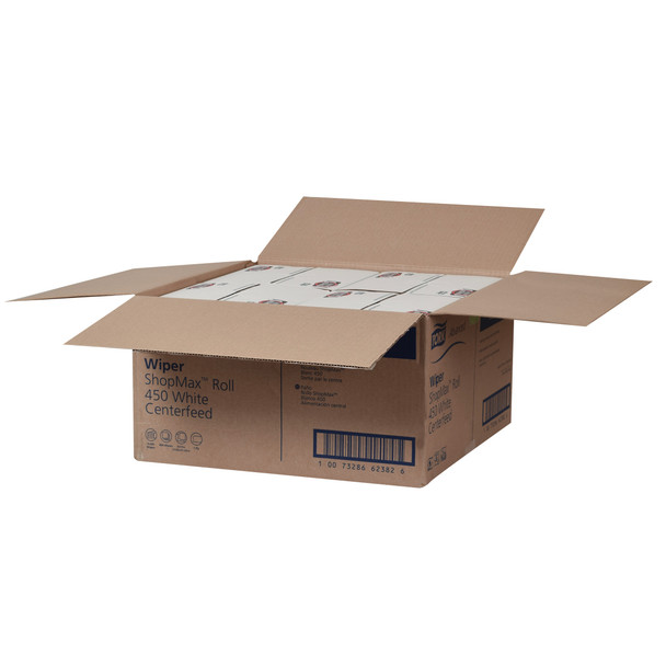 Tork ShopMax Heavy Duty Centerfeed Paper Towel White Self Dispensing - 4 Boxes per Case, 200 Sheets per Box
