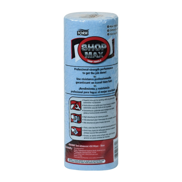 Tork ShopMax Wiper 450, Roll Towel - 30 Rolls per Case, 60 Sheets per Roll, Advanced Quality