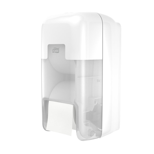 Tork OptiServe 2-Roll Coreless Toilet Paper Dispenser White T7/T5 - Universal Quality, Elevation Design