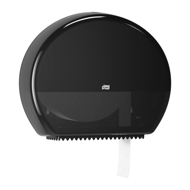 Tork Jumbo Toilet Paper Roll Dispenser Black T1 - Universal Quality, Elevation Design, Plastic