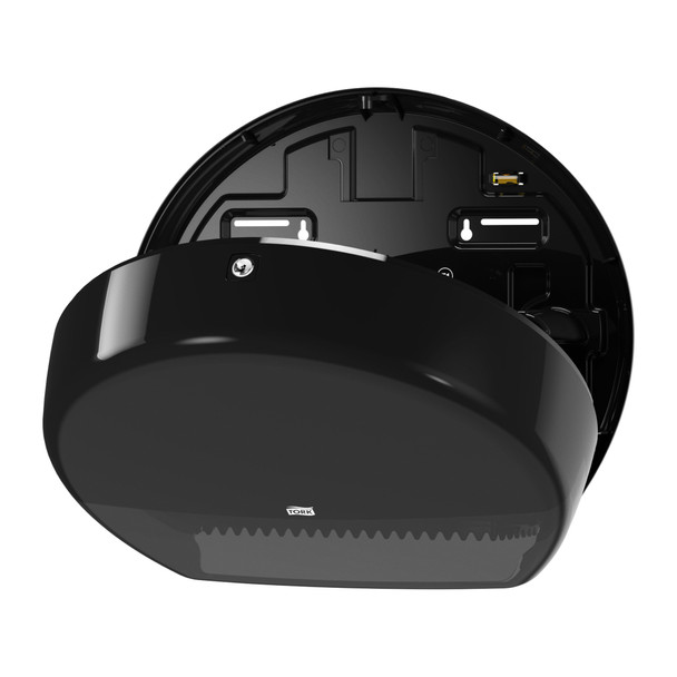 Tork Jumbo Toilet Paper Roll Dispenser Black T1 - Universal Quality, Elevation Design, Plastic