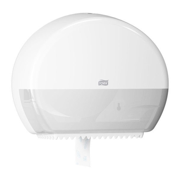 Tork Mini Jumbo Toilet Paper Roll Dispenser White T2 - Universal Quality, Elevation Design