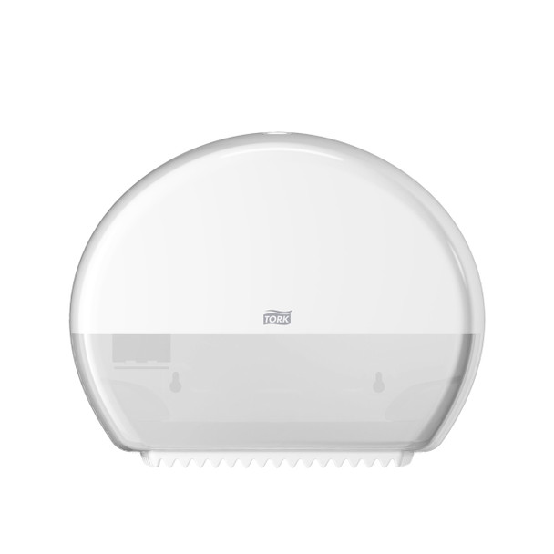 Tork Mini Jumbo Toilet Paper Roll Dispenser White T2 - Universal Quality, Elevation Design