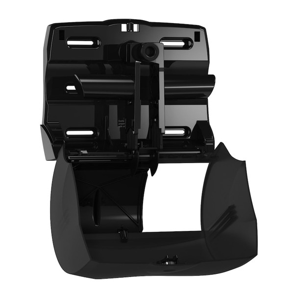 Tork OptiCore Twin Toilet Paper Roll Dispenser Black T11 - Split-gap core toilet paper system