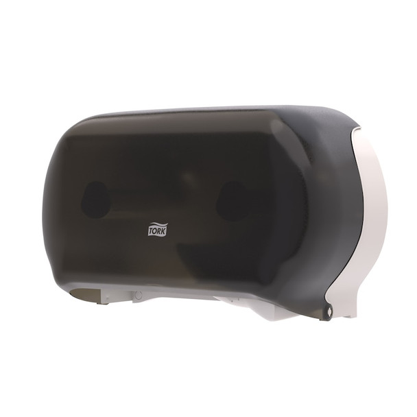 Tork Twin Jumbo Toilet Paper Roll Dispenser Smoke T22 - Jumbo Roll Tissue 9'' toilet paper system