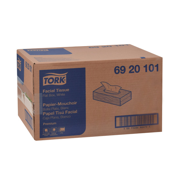 Tork Premium Facial Tissue Flat Box - 30 Boxes per Case, 100 Sheets per Box, Facial Tissue System