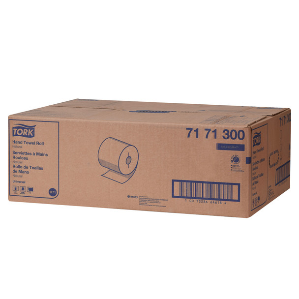 Tork Universal Hand Towel Roll - 6 Rolls per Case, Universal Quality, Natural, 1-Ply, Genuine Tork, H71