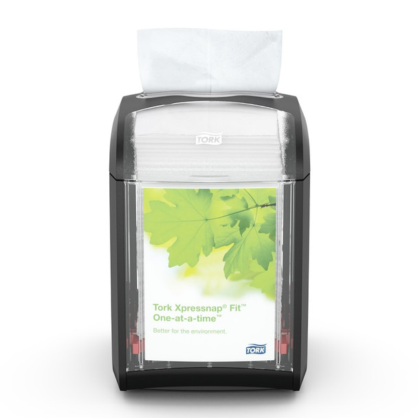Tork Xpressnap Fit Tabletop Napkin Dispenser Black N14 - 4 per Case, Xpressnap Fit Napkin Dispenser System