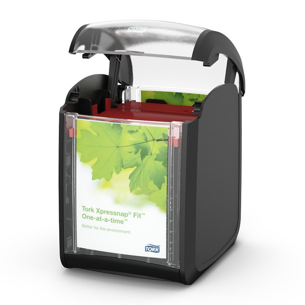 Tork Xpressnap Fit Tabletop Napkin Dispenser Black N14 - 4 per Case, Xpressnap Fit Napkin Dispenser System