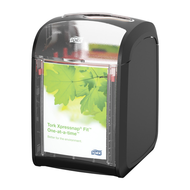Tork Xpressnap Fit Tabletop Napkin Dispenser Black N14 - 4 per Case, Xpressnap Fit Napkin Dispenser System