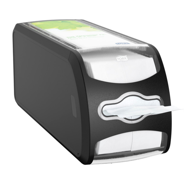 Tork Xpressnap Fit Counter Napkin Dispenser Black N14 - 1 per Case, Xpressnap Fit Napkin Dispenser System