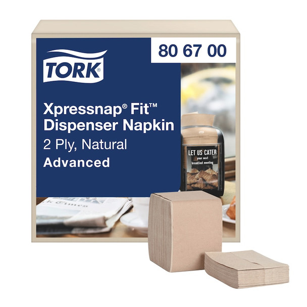 Tork Xpressnap Fit Natural Dispenser Napkin - 36 Packs per Case, Xpressnap Fit Napkin Dispenser System