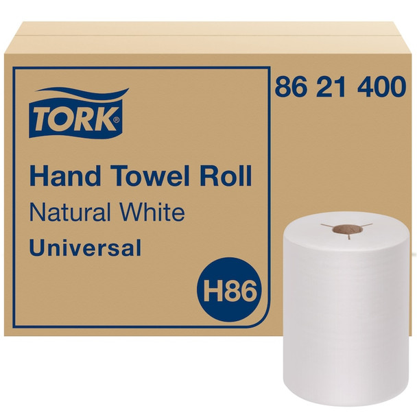 Tork Universal Hand Towel Roll - 12 Rolls per Case, Mini Mechanical Hand Towel System, natural white