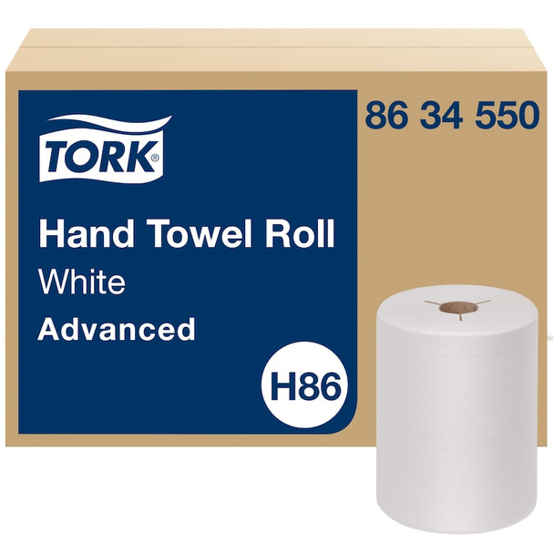 Tork Advanced Hand Towel Roll - 12 Rolls per Case, Mini Mechanical Hand Towel System, Advanced Quality