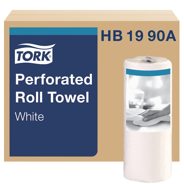 Tork Perforated Roll Towels - 30 Rolls per Case, 84 Sheets per Roll, Universal Quality, White