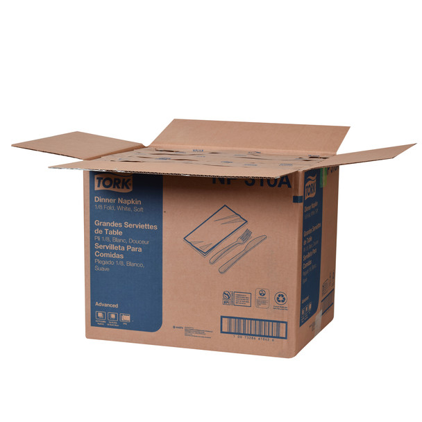 Tork Advanced White Dinner Napkin - 8 Packs per Case, Advanced Quality, 2-Ply, Genuine Tork
