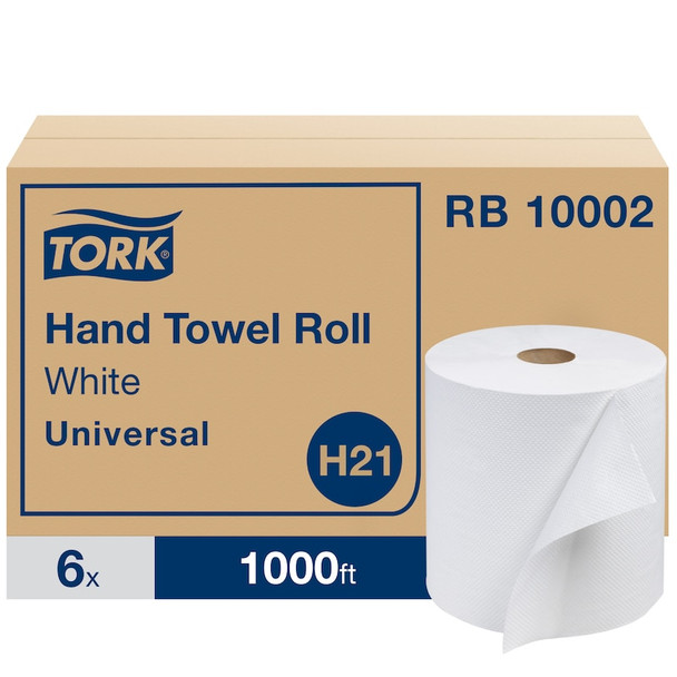Tork Universal Hand Towel Roll - 6 Rolls per Case, Standard Hardwound Towel, Universal Quality