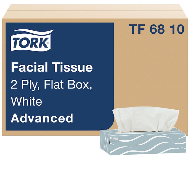 Tork Advanced Facial Tissue Flat Box - 30 Boxes per Case, 100 Sheets per Box, Facial Tissue System