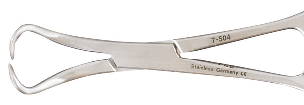 Integra Miltex Backhaus Towel Clamp 3-1/2 in, Sharp Crossing Tips, Reusable Stainless Steel Clamp
