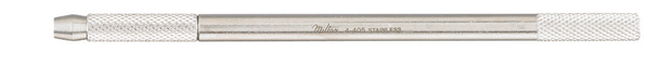 Integra Miltex Chisel Blade Handle 5-1/4 in, Self-Locking Chuck, Round Knurled Stainless Steel Handle