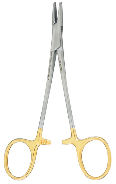 Integra Miltex Mayo-Hegar Needle Holder 5 in and 6 in, Standard and Tungsten Carbide Jaws, Reusable