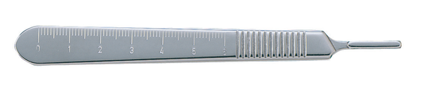 Integra Miltex Scalpel Handles No. 3 and No. 4, Stainless Steel, Graduated in Millimeters and Centimeters