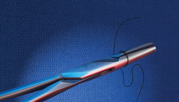 Busse SUTURE-GLIDE Webster Needle Holder with Large Loops, Stainless Steel, Satin Finish, Sterile, 25 per Case