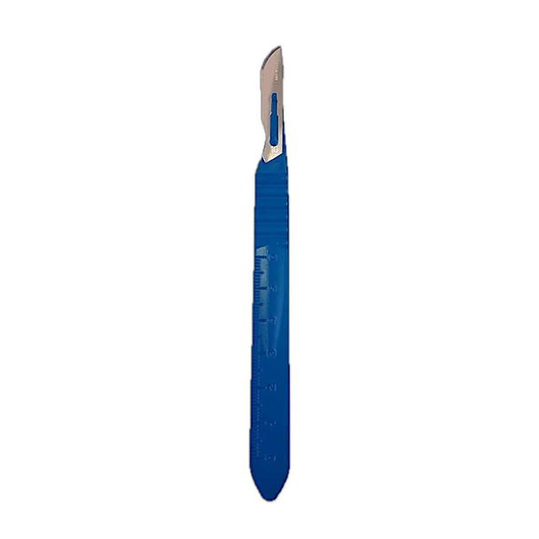 Exel Disposable Scalpels – Stainless Steel Blade with Handle, Sizes 10, 11, 15 and 22, Case of 100