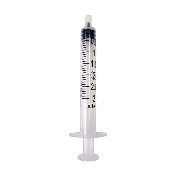 Exel 3 mL Syringes Only – Luer Lock and Luer Slip with Cap, Low Dead Space Plunger, Case Lots