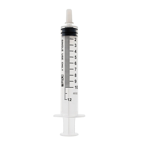 Exel 10 to 12 mL Syringes Only – Luer Lock and Luer Slip with Cap, Sterile and Bulk, Case Lots
