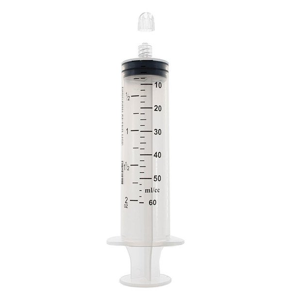 Exel 50 to 60 mL Syringes Only – Luer Lock and Luer Slip with Cap, Sterile and Bulk, Case Lots