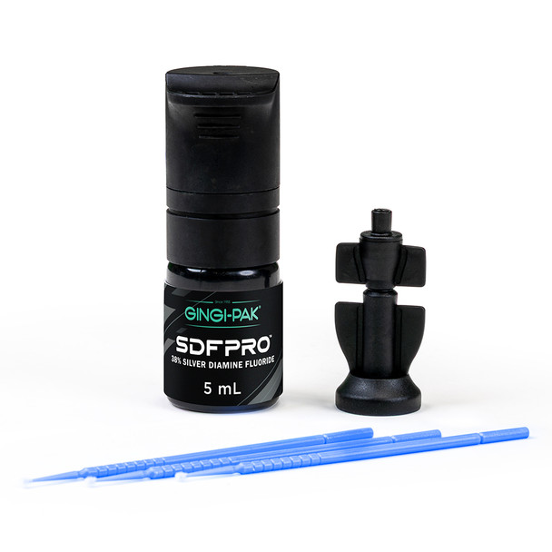 Gingi-Pak SDF Pro 38% Silver Diamine Fluoride, Bottle Kit and Unit Dose Kit with Applicator Tips