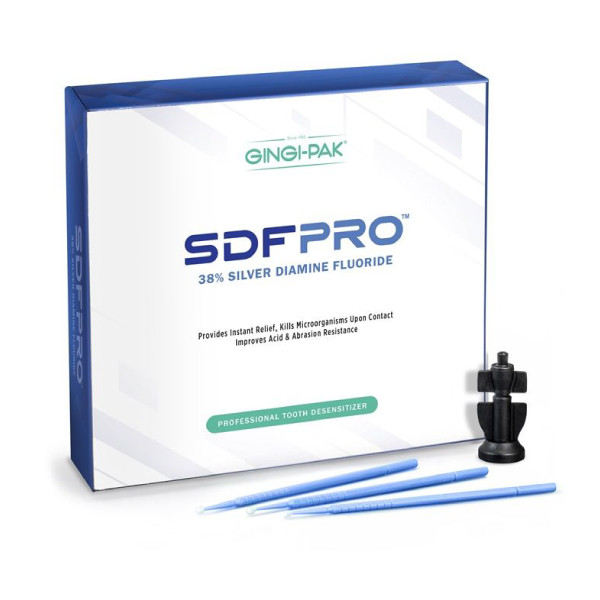 Gingi-Pak SDF Pro 38% Silver Diamine Fluoride, Bottle Kit and Unit Dose Kit with Applicator Tips