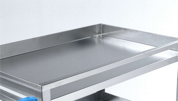 Lakeside Guard Rail Utility Cart with 18 x 27 in Shelves, 32-5/8 x 19-3/8 x 34-1/2 in Overall