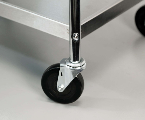 Lakeside Stainless Steel Utility Cart with 21 x 33 in Shelves, 36 x 23 x 37 in Overall, 500 Lb Capacity