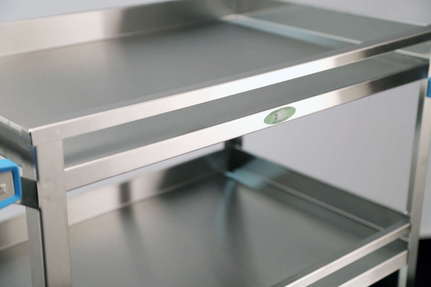Lakeside Stainless Steel Utility Cart with 18 x 27 in Shelves, 31 x 19 x 33-3/4 in Overall