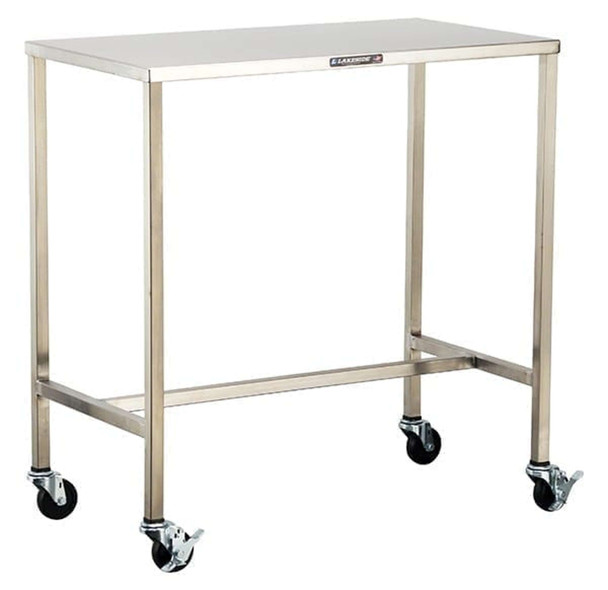 Lakeside Instrument Table with H-Brace with 16 x 30 in Top, 30 x 16 x 34 in Overall, 200 Lb Capacity