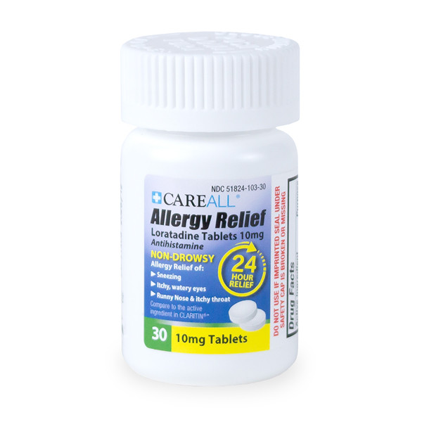 New World Imports CareAll Allergy Relief Loratadine Tablet, 10mg, Compare to Claritin Active Ingredient