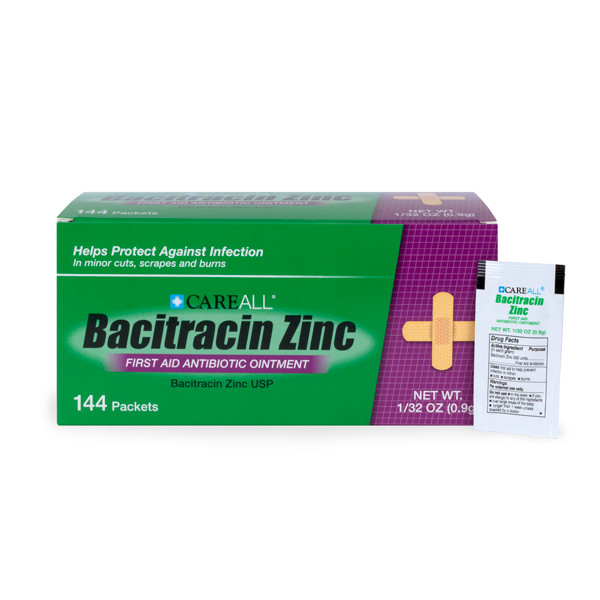 New World Imports CareAll 0.9 g Bacitracin Zinc Ointment Packet (144 per pack), Patient Care and Hygiene Kits