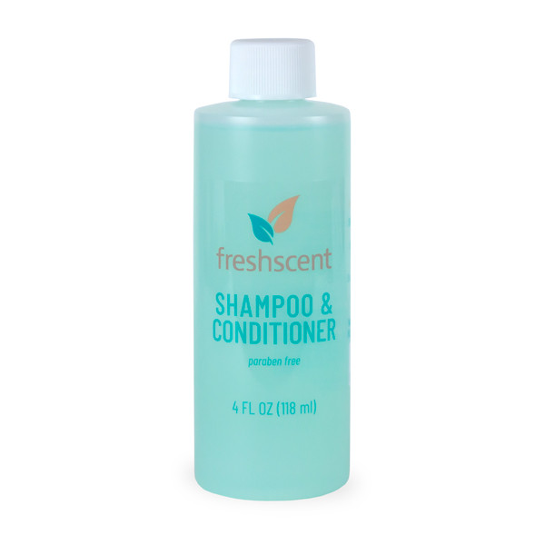 New World Imports Freshscent 4 oz. Shampoo and Conditioner, 60 bottles/case, Patient Care and Hygiene Kits