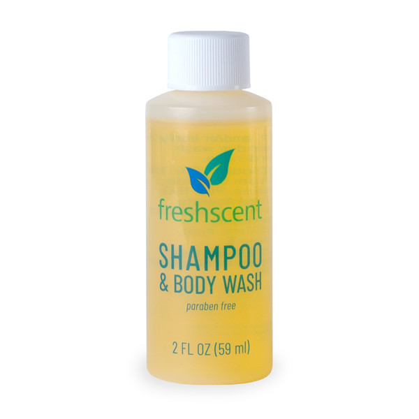 New World Imports Freshscent 2 oz. Shampoo and Body Wash, 96 bottles/case, Patient Care and Hygiene Kits