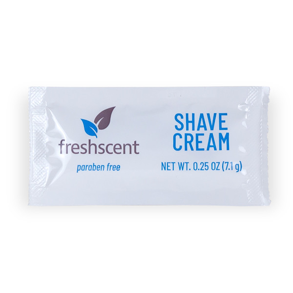 New World Imports Freshscent 0.25 oz. Shave Cream Packet, Bulk Case Pack for Facility Programs