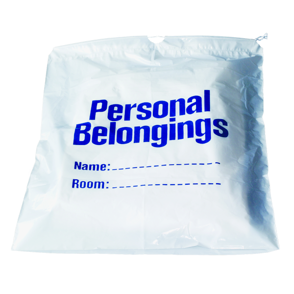New World Imports Belongings Bag with Drawstring – 17″ x 20″, 250 bags/case, Patient Care and Hygiene Kits